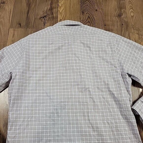 Brooks Brothers Shirt Mens 15.2 2/3 Gray Check Button Up Regent Long Sleeve - Picture 7 of 7